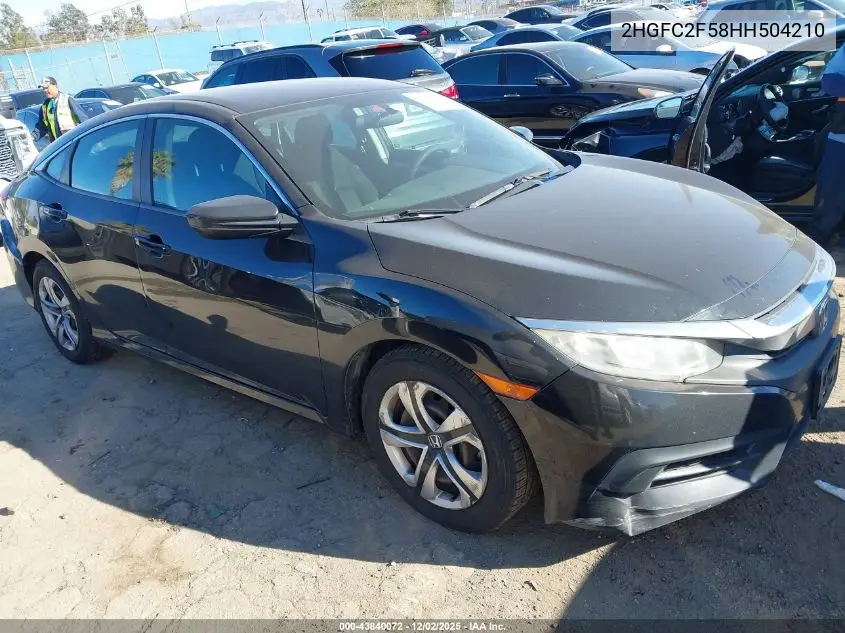 2HGFC2F58HH504210 2017 Honda Civic Lx