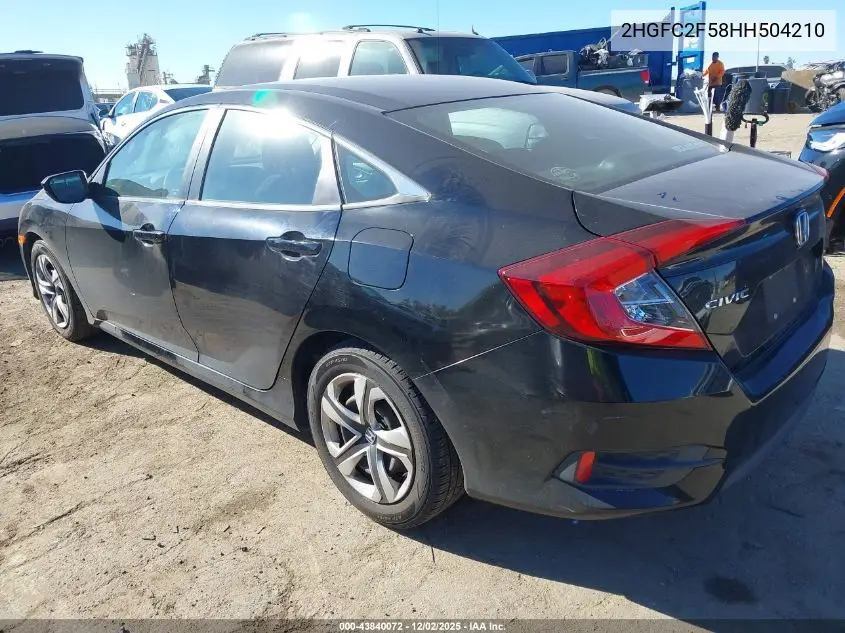 2HGFC2F58HH504210 2017 Honda Civic Lx