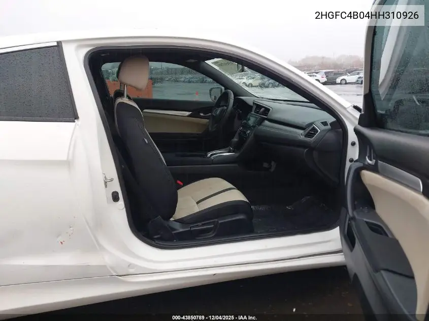 2HGFC4B04HH310926 2017 Honda Civic Lx-P