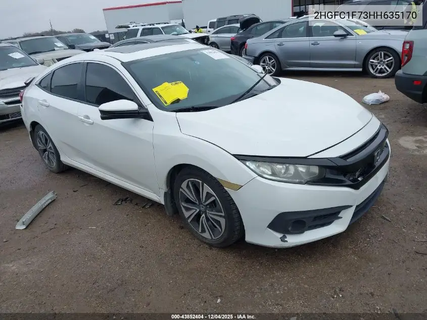 2HGFC1F73HH635170 2017 Honda Civic Ex-L