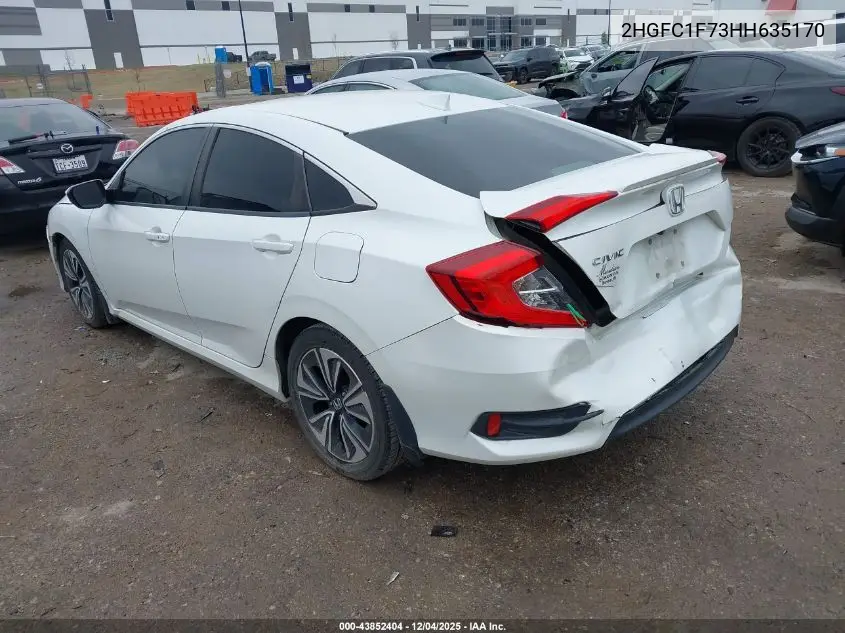 2HGFC1F73HH635170 2017 Honda Civic Ex-L