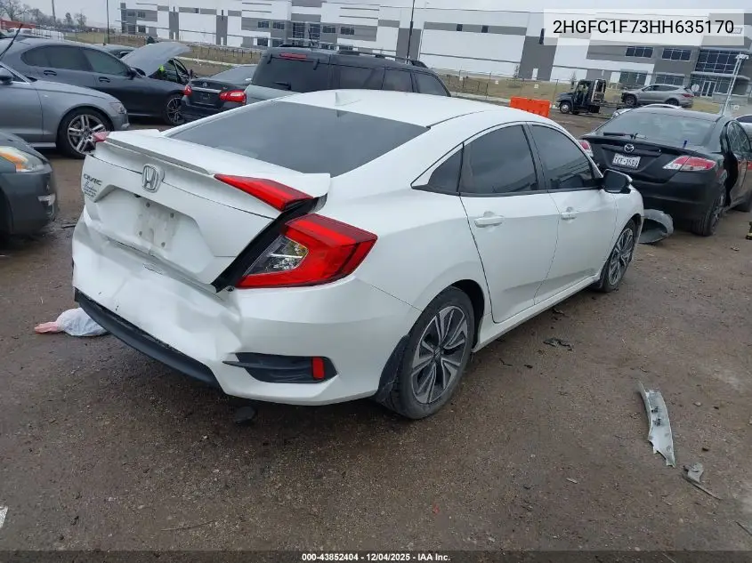 2HGFC1F73HH635170 2017 Honda Civic Ex-L