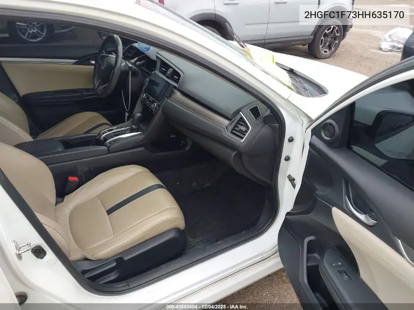 2HGFC1F73HH635170 2017 Honda Civic Ex-L