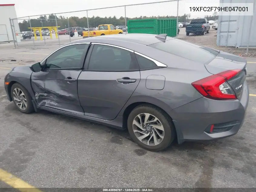 19XFC2F79HE047001 2017 Honda Civic Ex