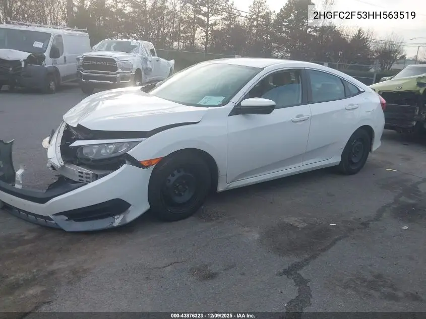 2HGFC2F53HH563519 2017 Honda Civic Lx