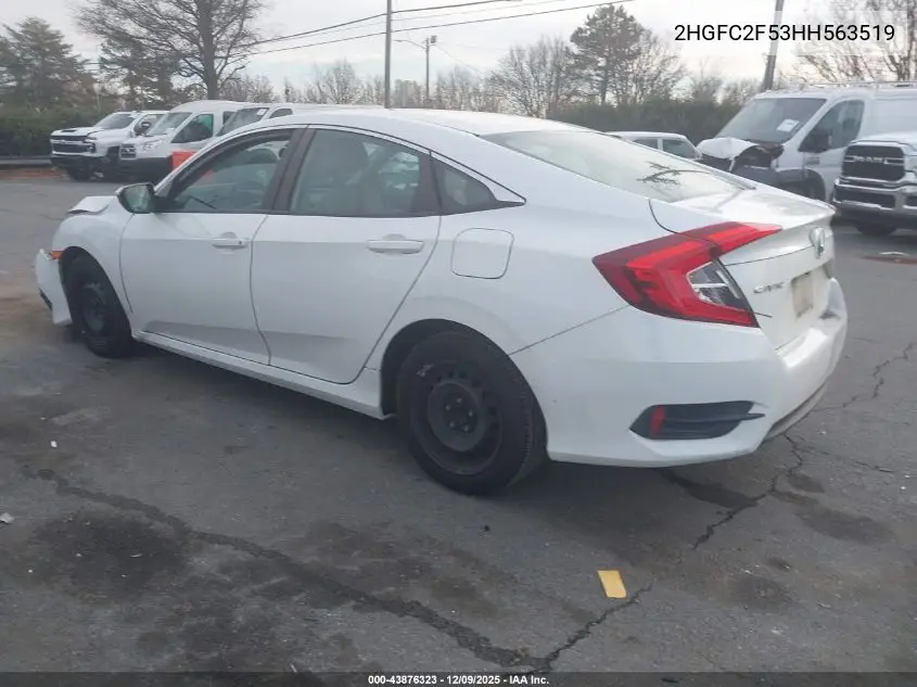 2HGFC2F53HH563519 2017 Honda Civic Lx