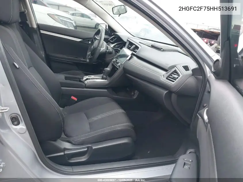 2HGFC2F75HH513691 2017 Honda Civic Ex