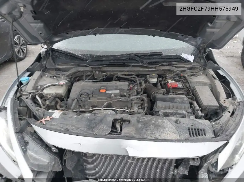 2HGFC2F79HH575949 2017 Honda Civic Ex