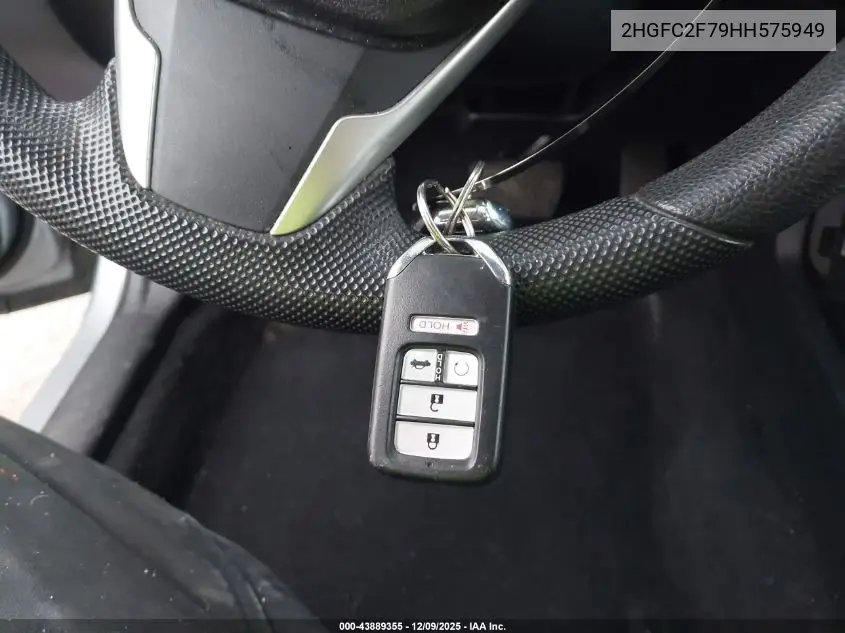 2HGFC2F79HH575949 2017 Honda Civic Ex