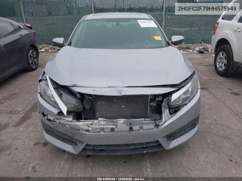 2HGFC2F79HH575949 2017 Honda Civic Ex