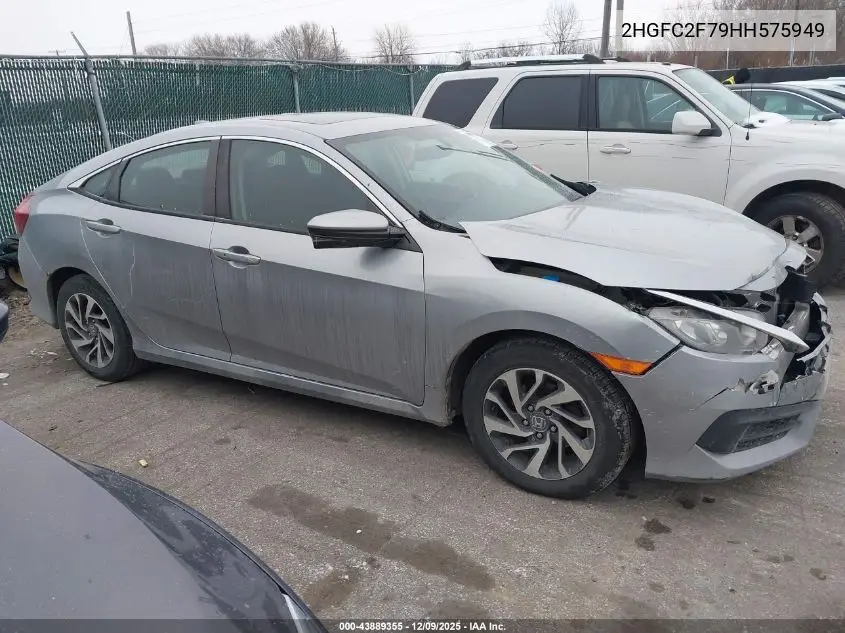 2HGFC2F79HH575949 2017 Honda Civic Ex