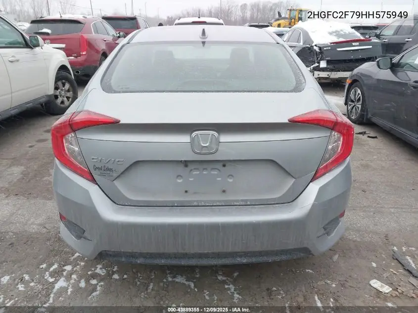 2HGFC2F79HH575949 2017 Honda Civic Ex