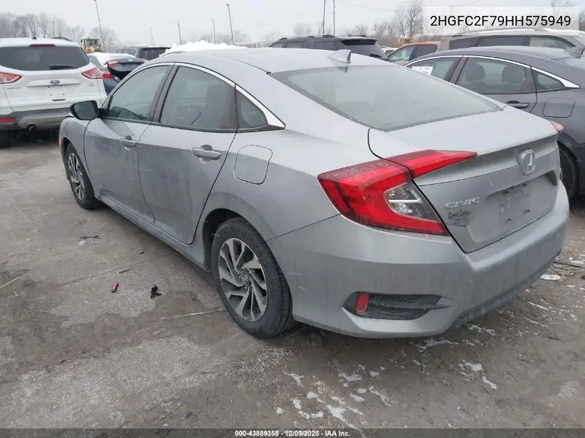 2HGFC2F79HH575949 2017 Honda Civic Ex