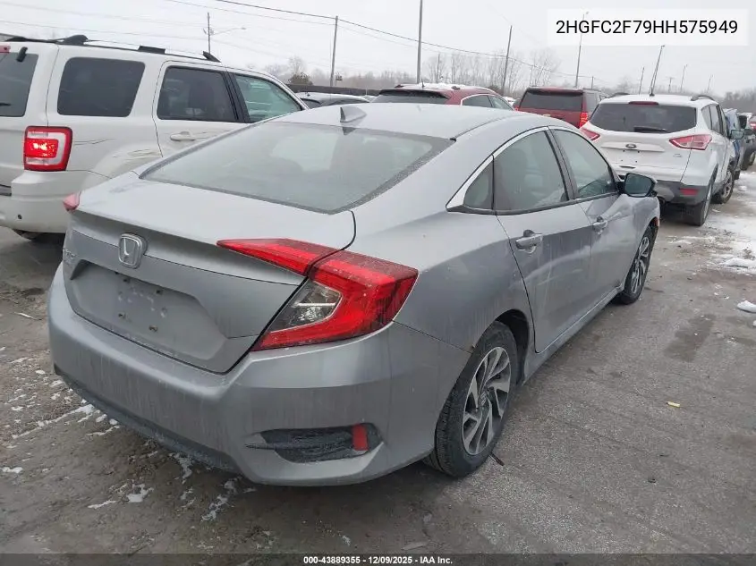 2HGFC2F79HH575949 2017 Honda Civic Ex