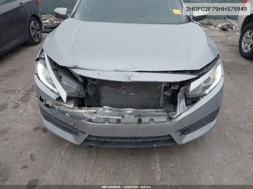 2HGFC2F79HH575949 2017 Honda Civic Ex