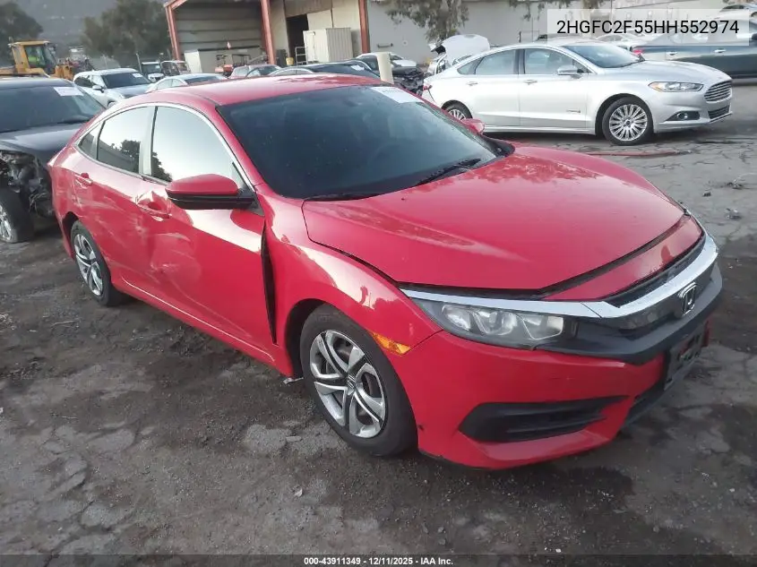 2HGFC2F55HH552974 2017 Honda Civic Lx