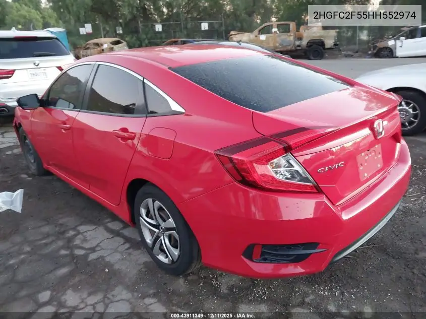 2HGFC2F55HH552974 2017 Honda Civic Lx