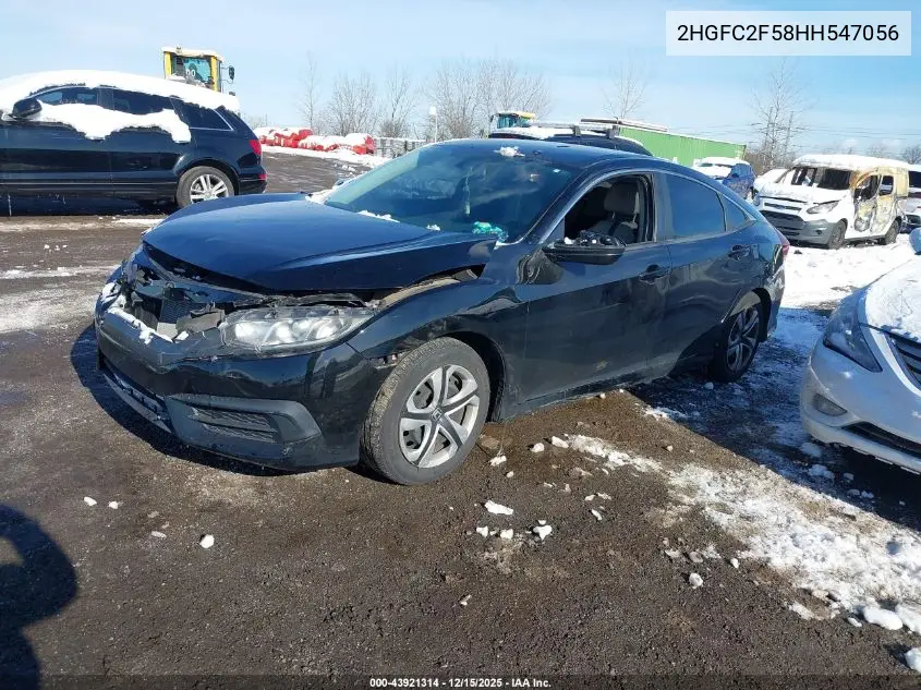2HGFC2F58HH547056 2017 Honda Civic Lx