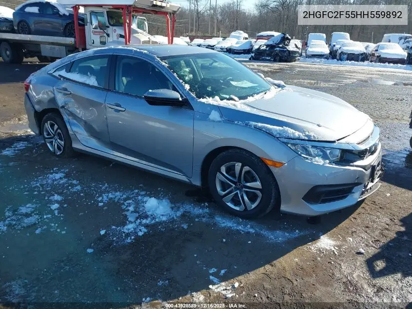 2HGFC2F55HH559892 2017 Honda Civic Lx