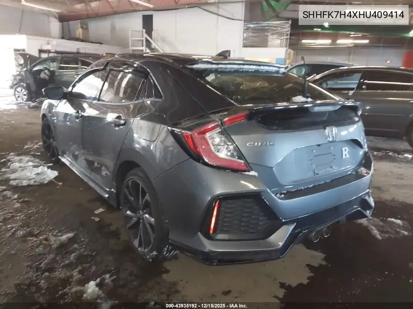 SHHFK7H4XHU409414 2017 Honda Civic Sport