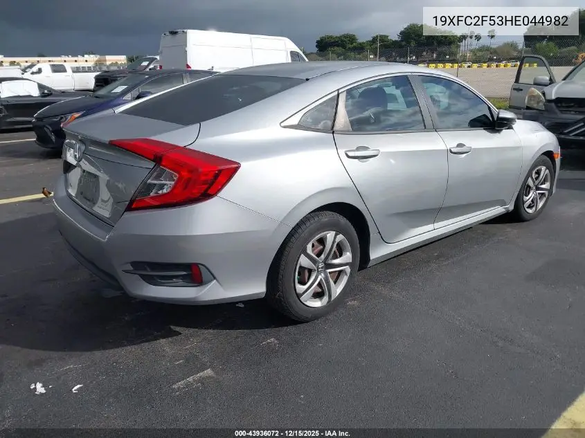 19XFC2F53HE044982 2017 Honda Civic Lx