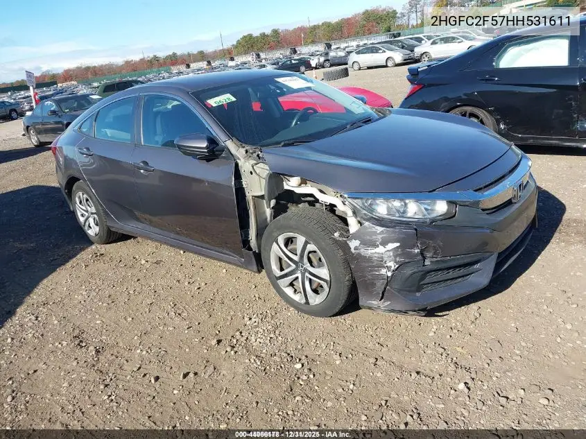 2HGFC2F57HH531611 2017 Honda Civic Lx