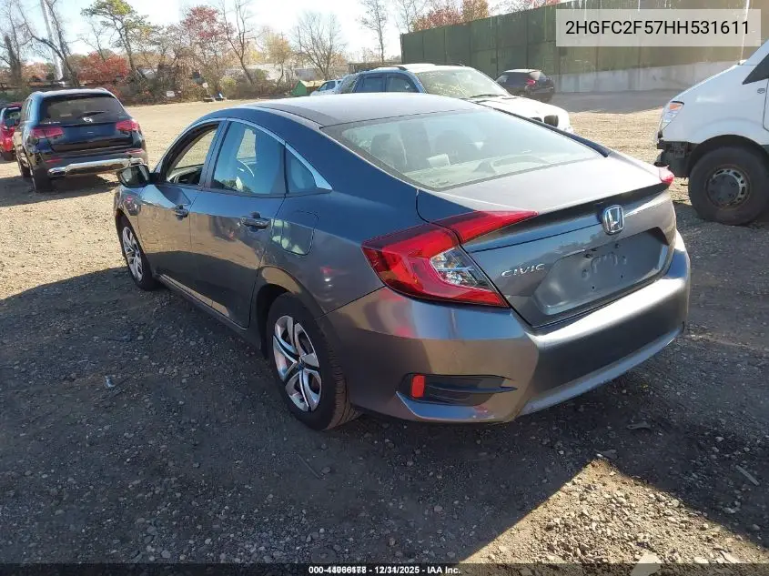 2HGFC2F57HH531611 2017 Honda Civic Lx