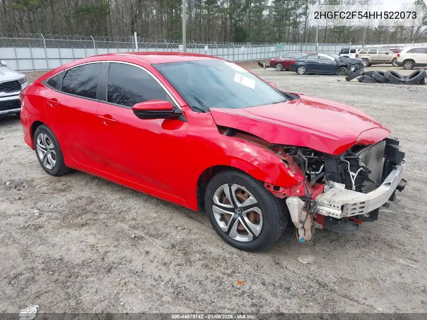 2HGFC2F54HH522073 2017 Honda Civic Lx
