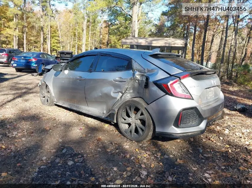 SHHFK7H47HU403456 2017 Honda Civic Sport