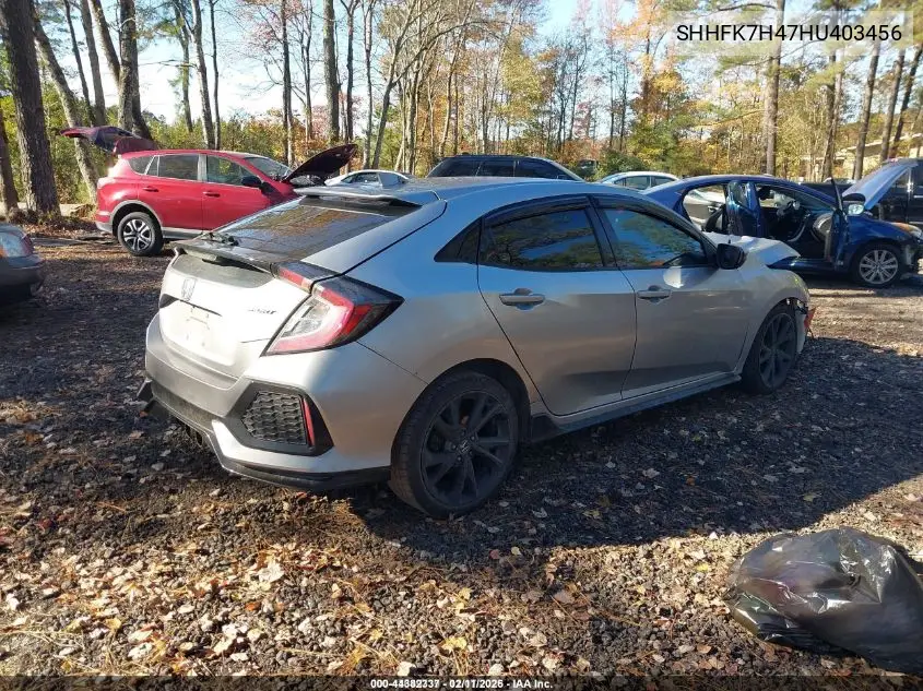 SHHFK7H47HU403456 2017 Honda Civic Sport