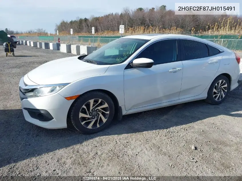 2HGFC2F87JH015491 2018 Honda Civic