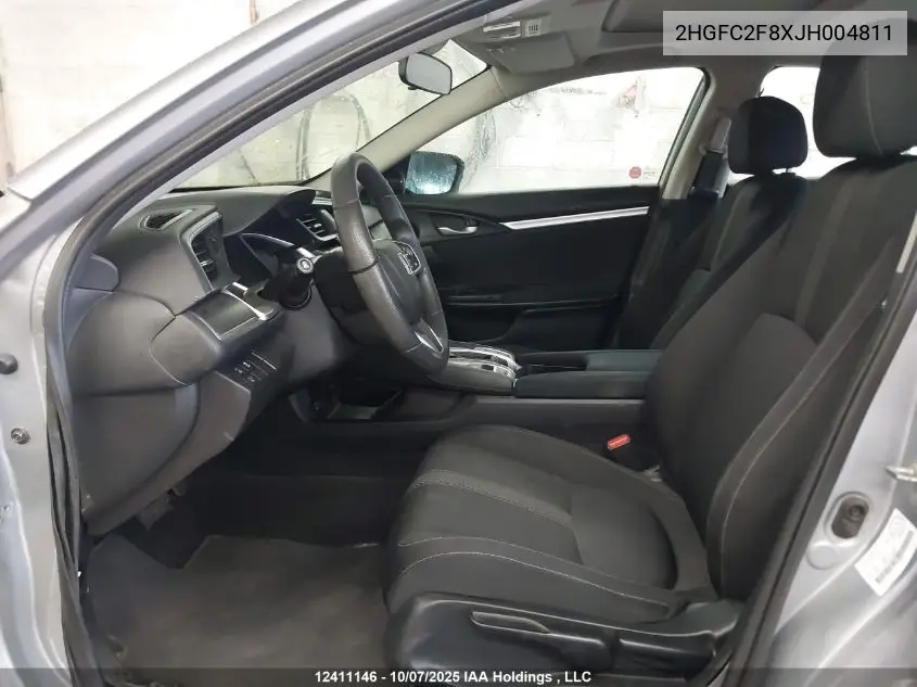 2HGFC2F8XJH004811 2018 Honda Civic Ex