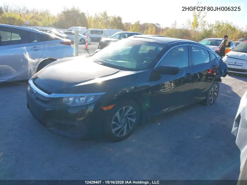 2HGFC2F80JH006325 2018 Honda Civic