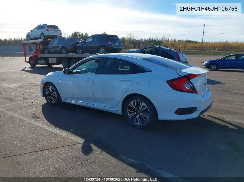 2HGFC1F46JH106758 2018 Honda Civic Ex-T