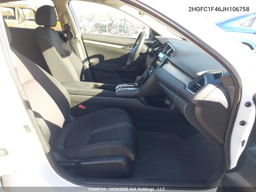 2HGFC1F46JH106758 2018 Honda Civic Ex-T