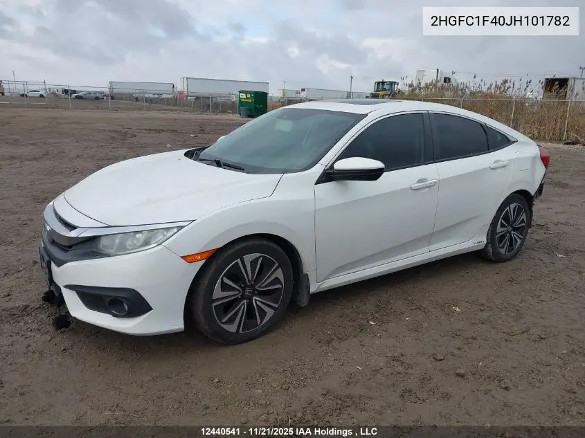 2HGFC1F40JH101782 2018 Honda Civic Ex-T