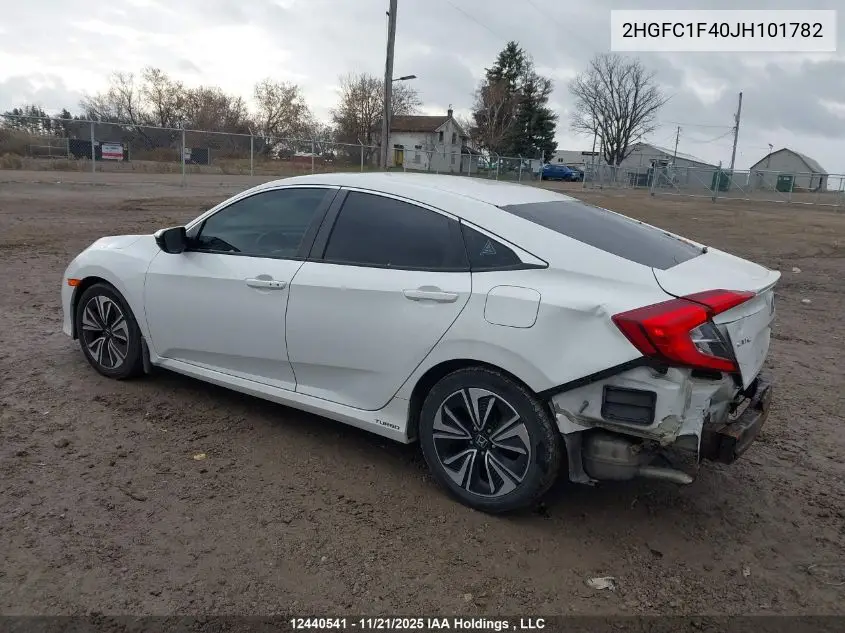 2HGFC1F40JH101782 2018 Honda Civic Ex-T