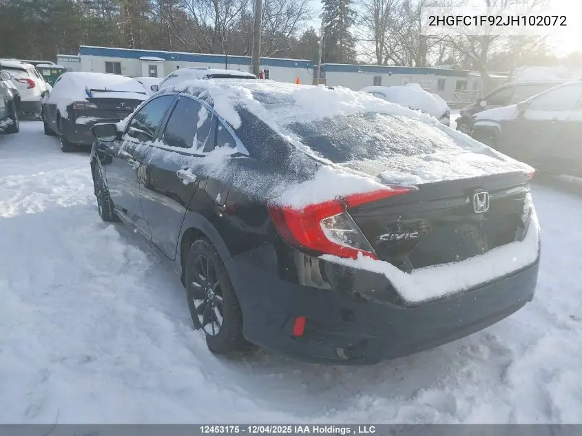 2HGFC1F92JH102072 2018 Honda Civic Touring