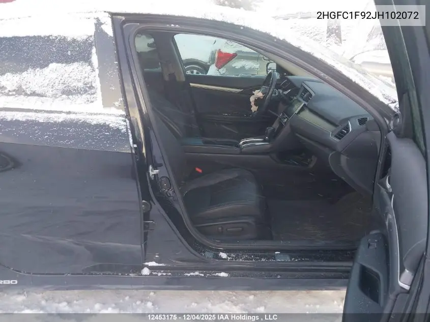 2HGFC1F92JH102072 2018 Honda Civic Touring