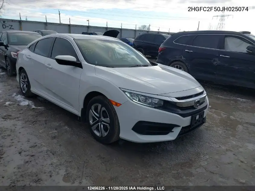 2HGFC2F50JH025074 2018 Honda Civic Lx