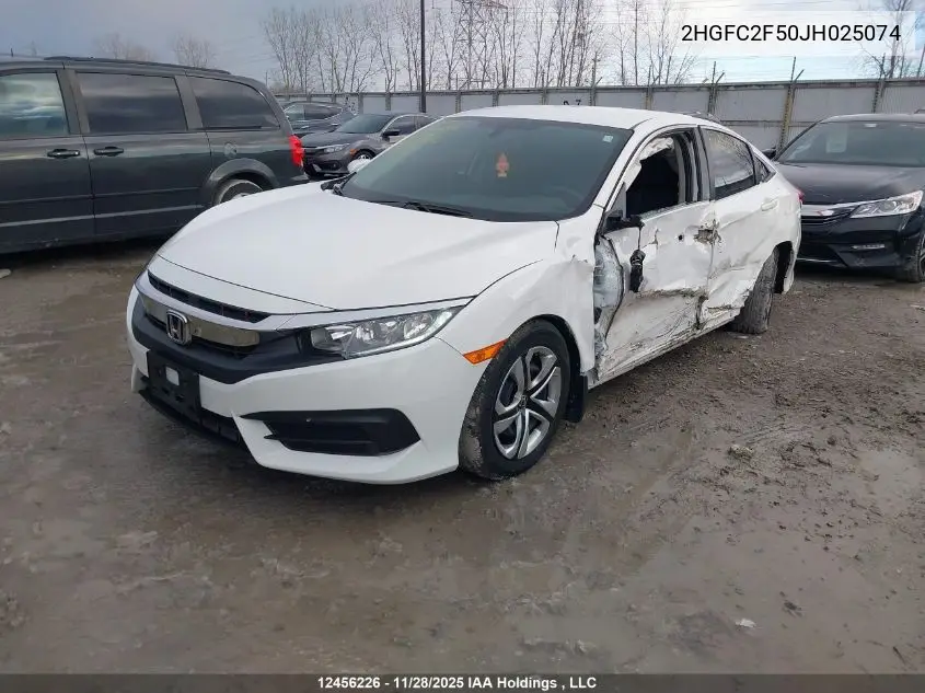 2HGFC2F50JH025074 2018 Honda Civic Lx