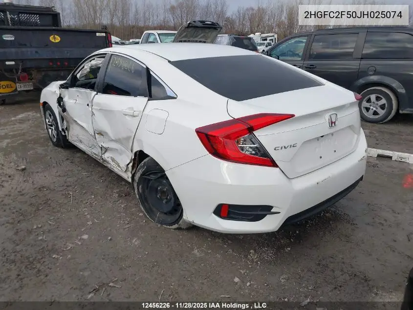 2HGFC2F50JH025074 2018 Honda Civic Lx