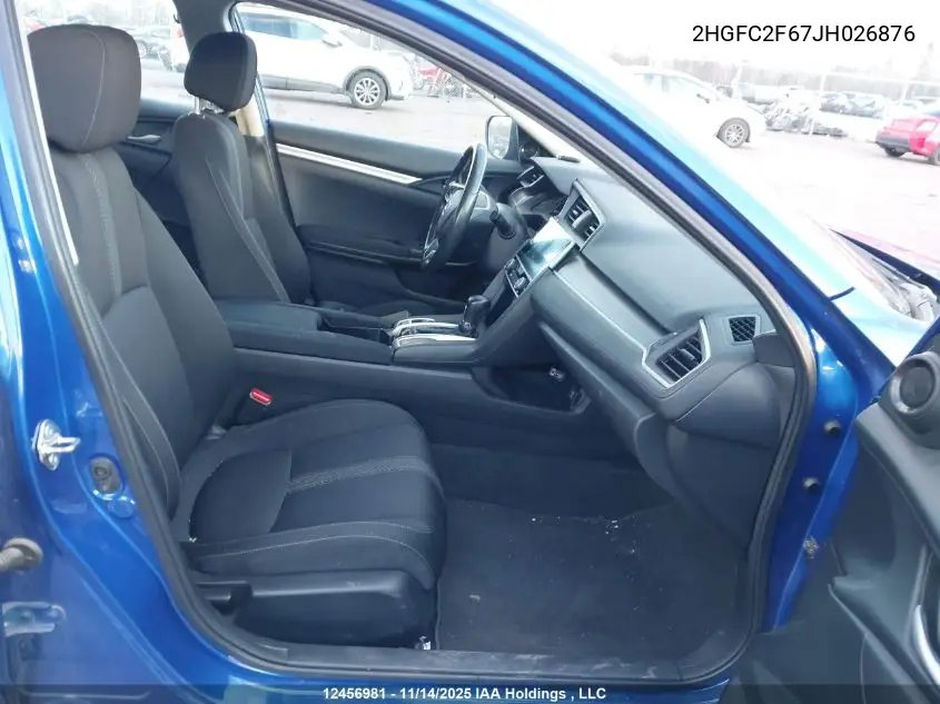 2HGFC2F67JH026876 2018 Honda Civic Se