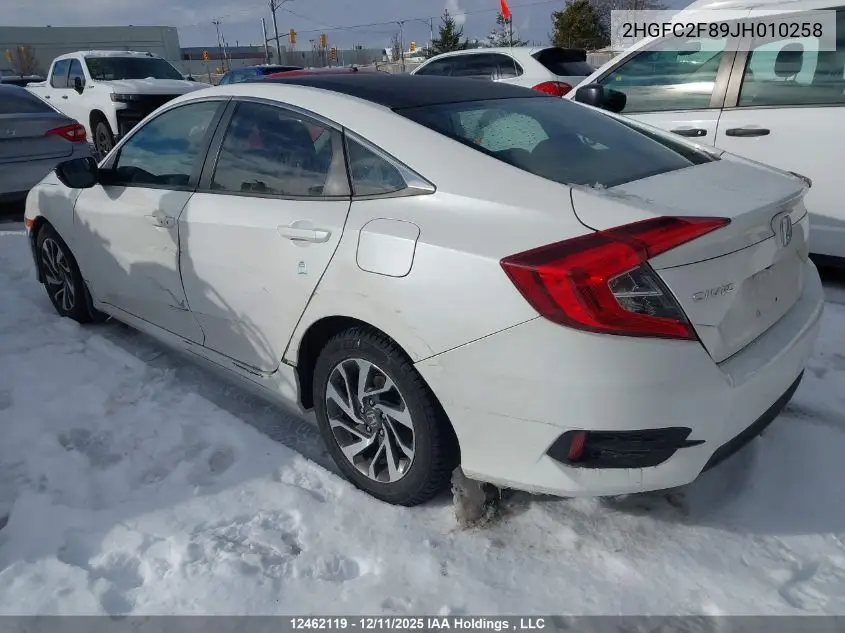 2HGFC2F89JH010258 2018 Honda Civic