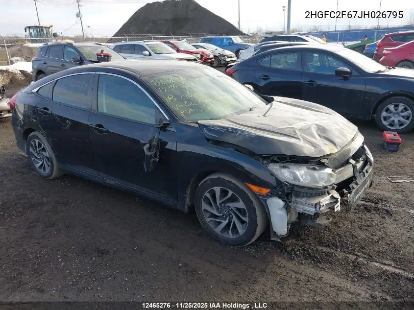 2HGFC2F67JH026795 2018 Honda Civic Se