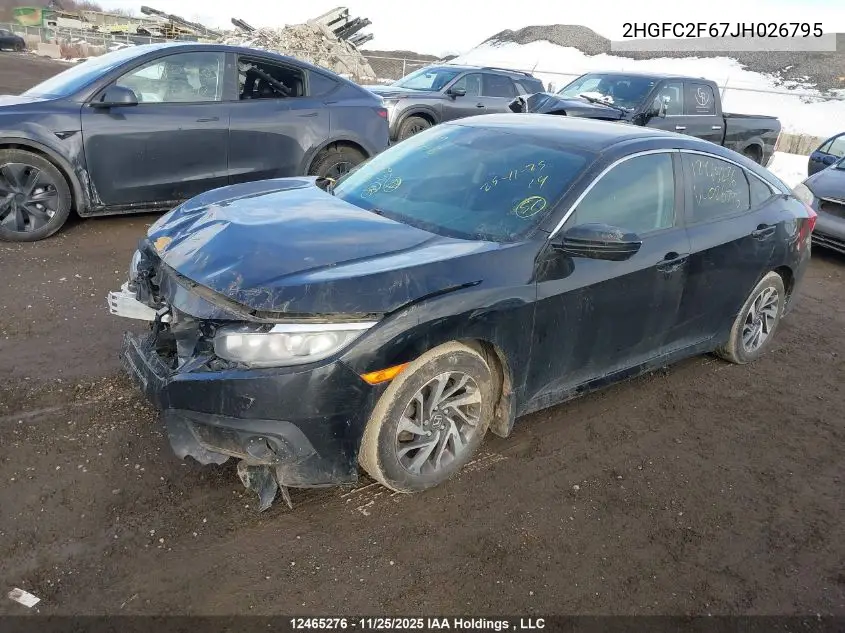 2HGFC2F67JH026795 2018 Honda Civic Se