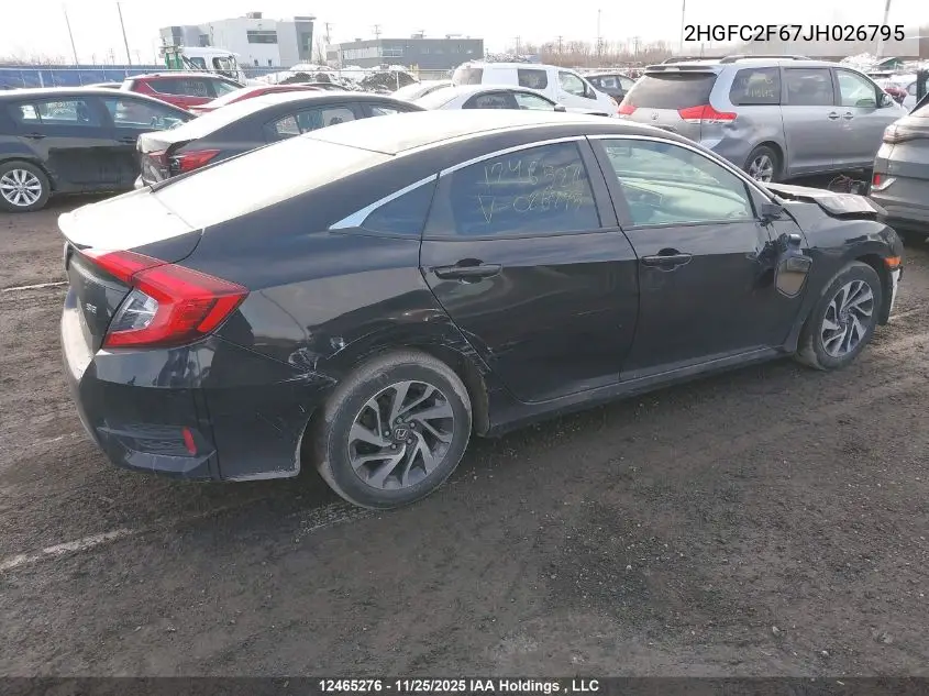 2HGFC2F67JH026795 2018 Honda Civic Se