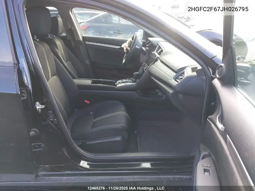 2HGFC2F67JH026795 2018 Honda Civic Se