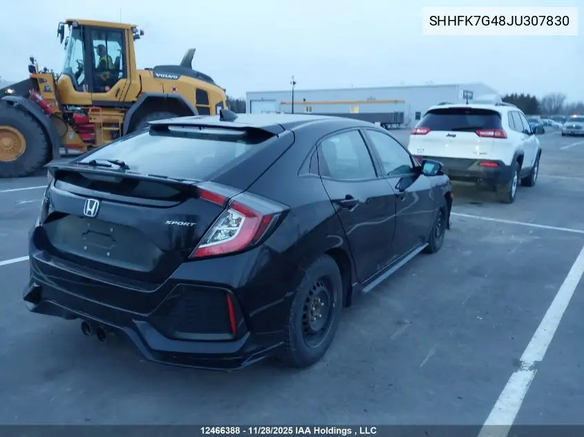 SHHFK7G48JU307830 2018 Honda Civic Sport