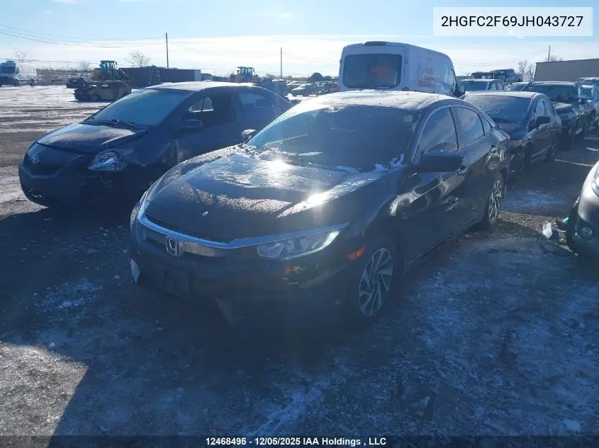 2HGFC2F69JH043727 2018 Honda Civic Lx